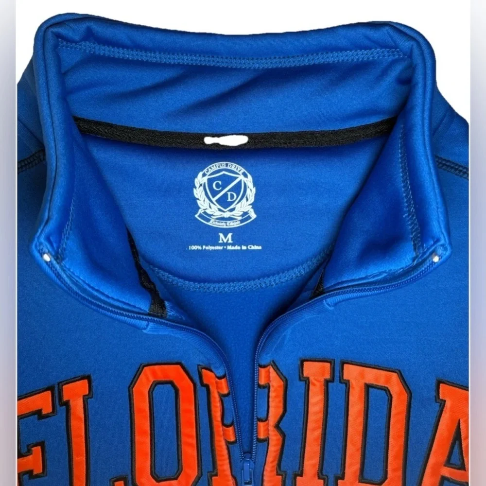 Florida Gators Full Zip Jacket Mens Size M Stitched Lettering Pockets Heavy Warm